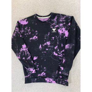Under Armour  Project Rock Tye Dye‎ Disrupt Crew Sweatshirt (Men's Small) Black